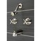 Kingston Brass KB246AXPN Two-Handle Tub and Shower Faucet, Polished Nickel KB246AXPN - alternate 2